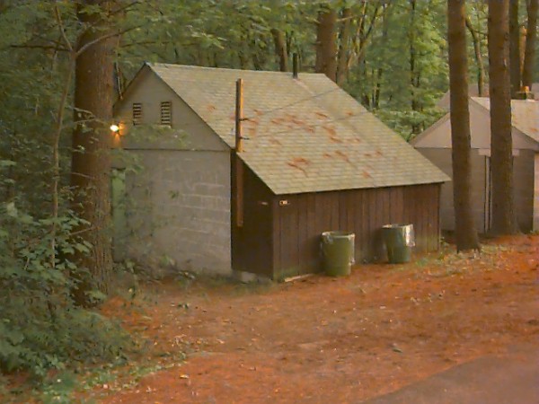 The old bath house was replaced with new shower rooms